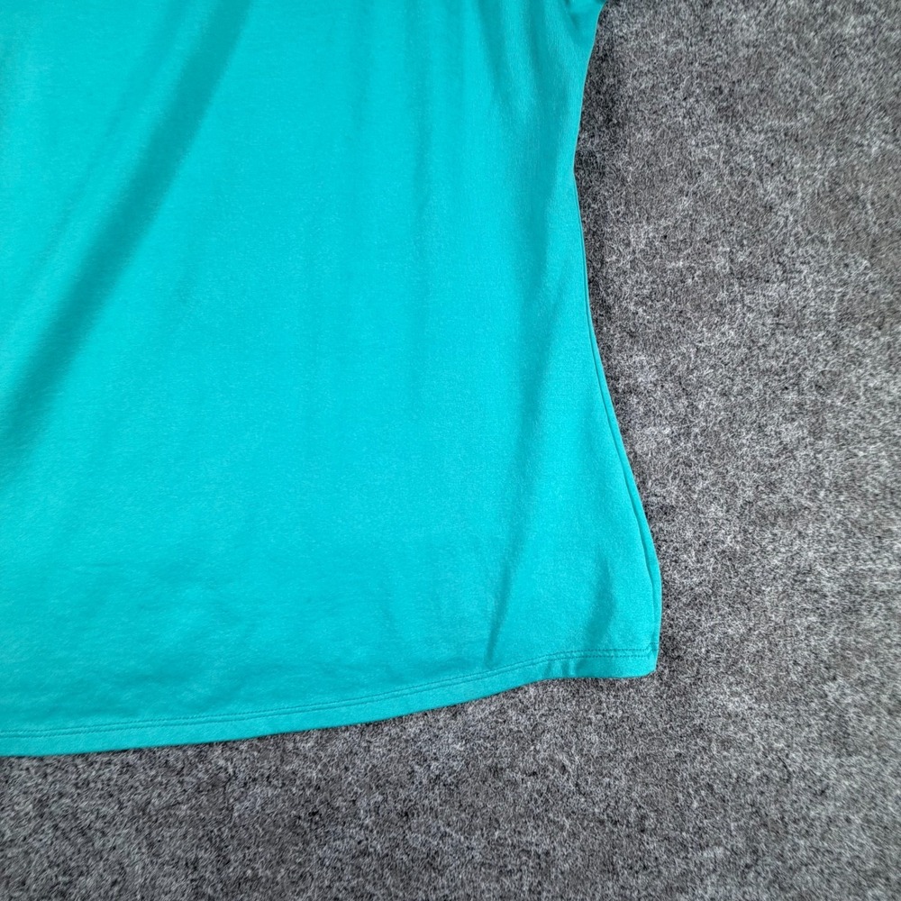 The North Face Reaxion Amp V-Neck T-Shirt Womens L Teal Blue Everyday Comfort - Picture 12 of 16